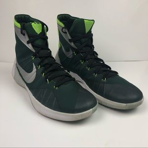 Nike Hyperdunk 2015 Green Silver 2015 Mens US 14